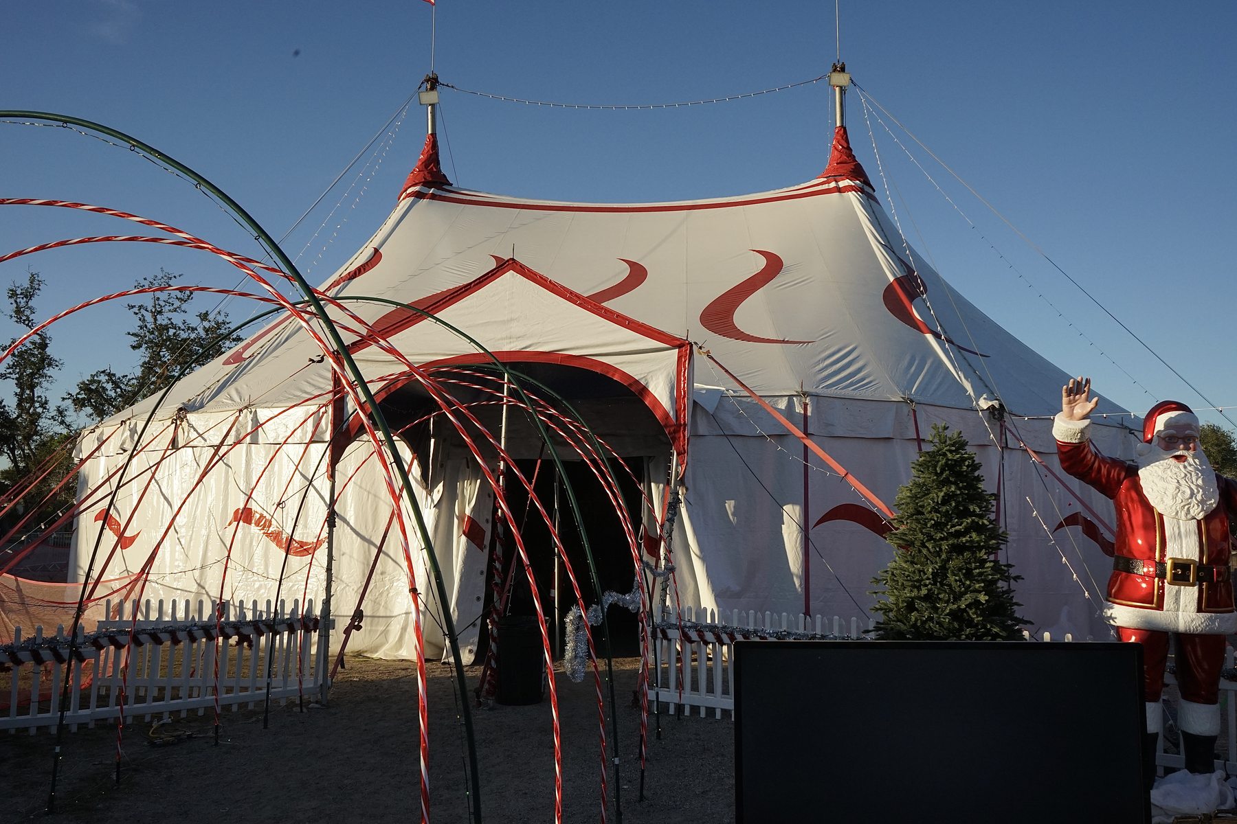 Santa’s Village walkway leading to the Big Top